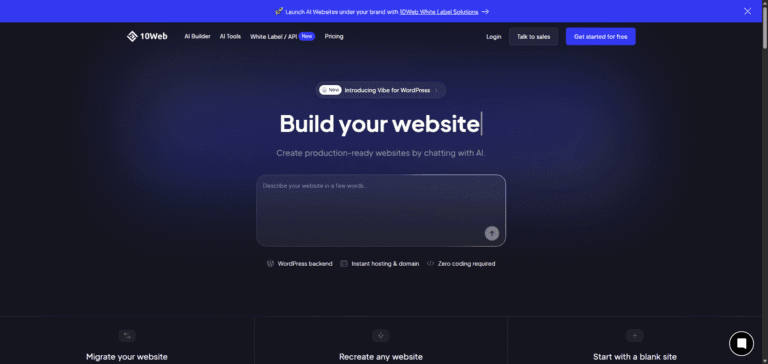 10Web AI Hosting 2 10web